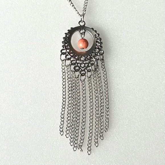 Vintage Paparazzi Jewelry Set Necklace 32โ And Tassle Earrings - Picture 5 of 7